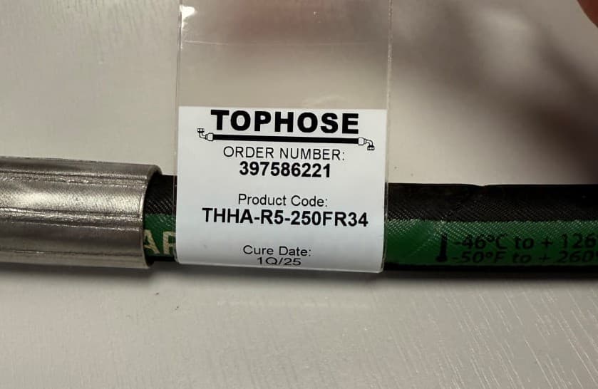 Tophose Branded Hose Label